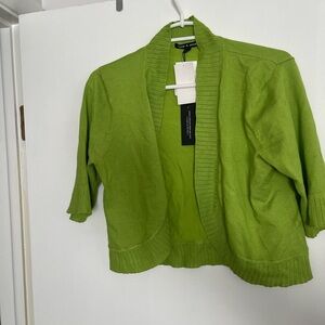 Green cropped cardigan new with tags
